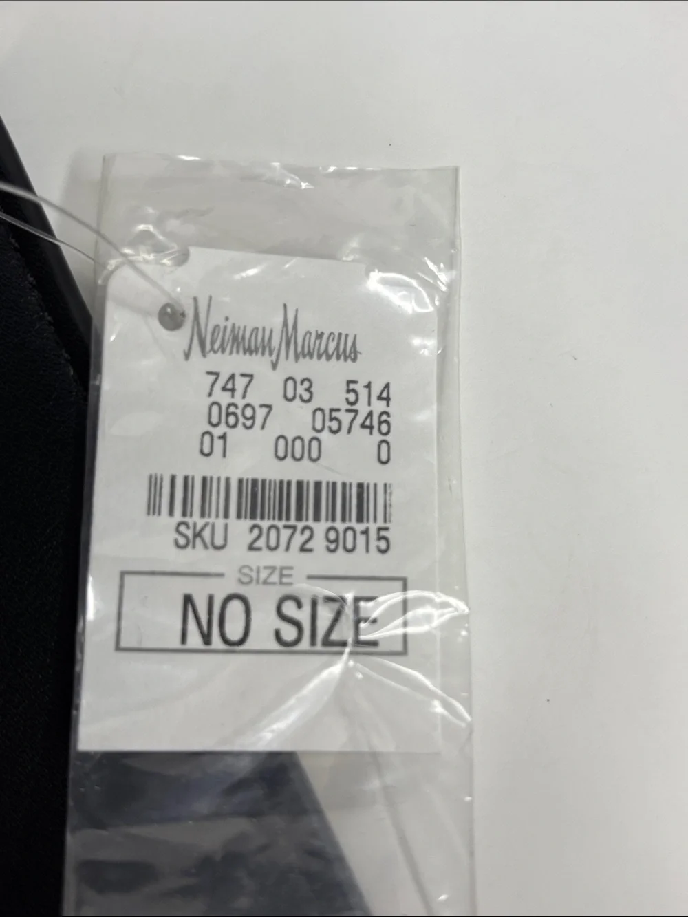 Neiman Marcus Black Clutch with Beige Embossed Card Pocket
